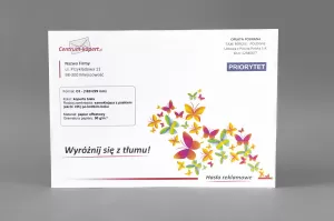 Koperty C5 z nadrukiem | Krótki bok | Pasek samoprzylepny | Białe | 90 g/m2