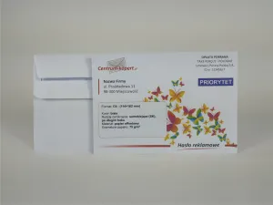 Koperty C6 z nadrukiem | Długi bok | Samoklejące | Białe | 75 g/m2